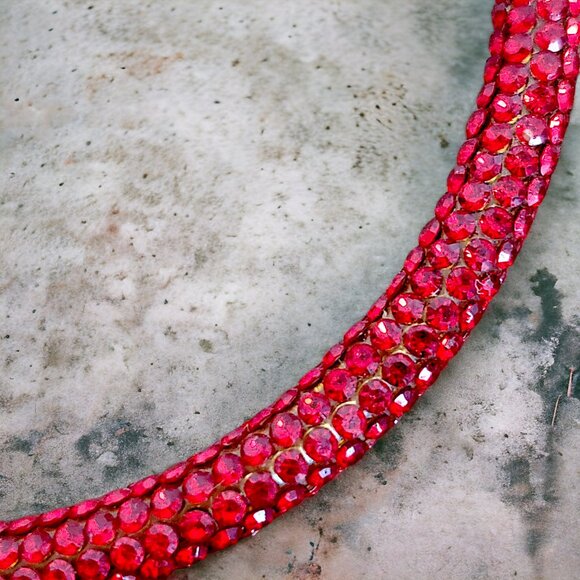 INC Large Rhinestone Hoop Earrings - Picture 3 of 3